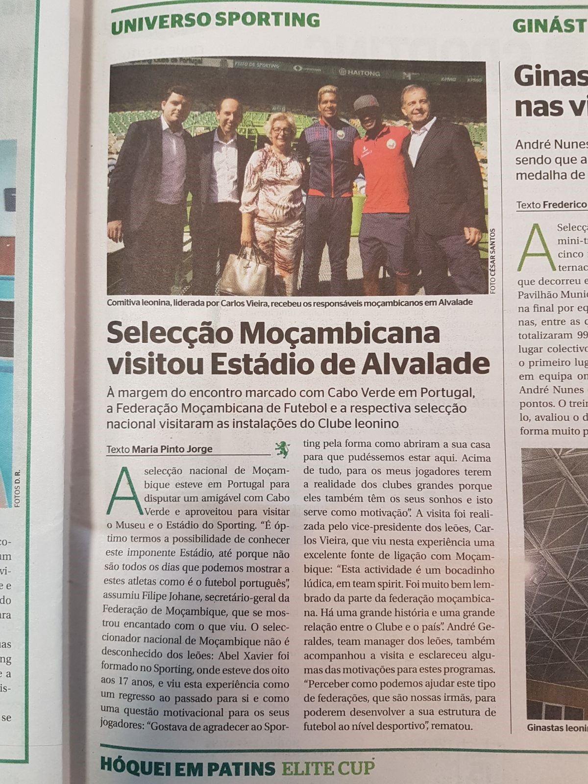 Seleção Moçambicana visitou Estádio de Alvalade
